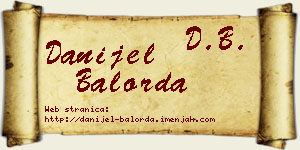 Danijel Balorda vizit kartica